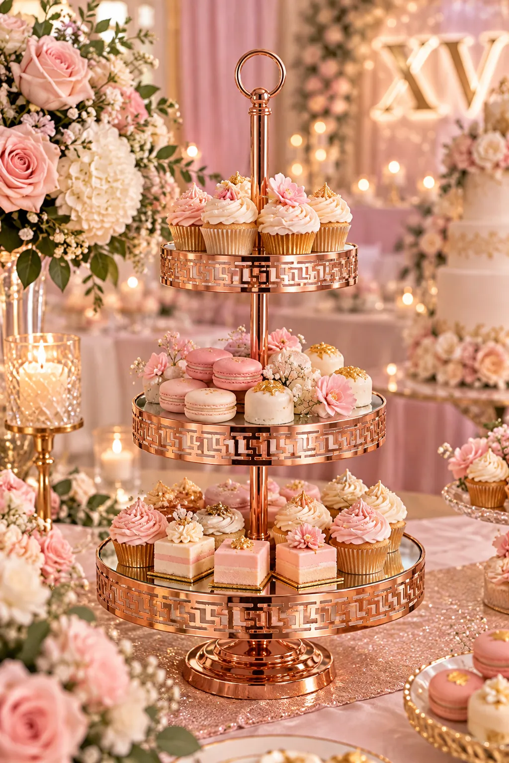 SET DE 3 BASES PARA PASTEL ROSE GOLD - imagen 4