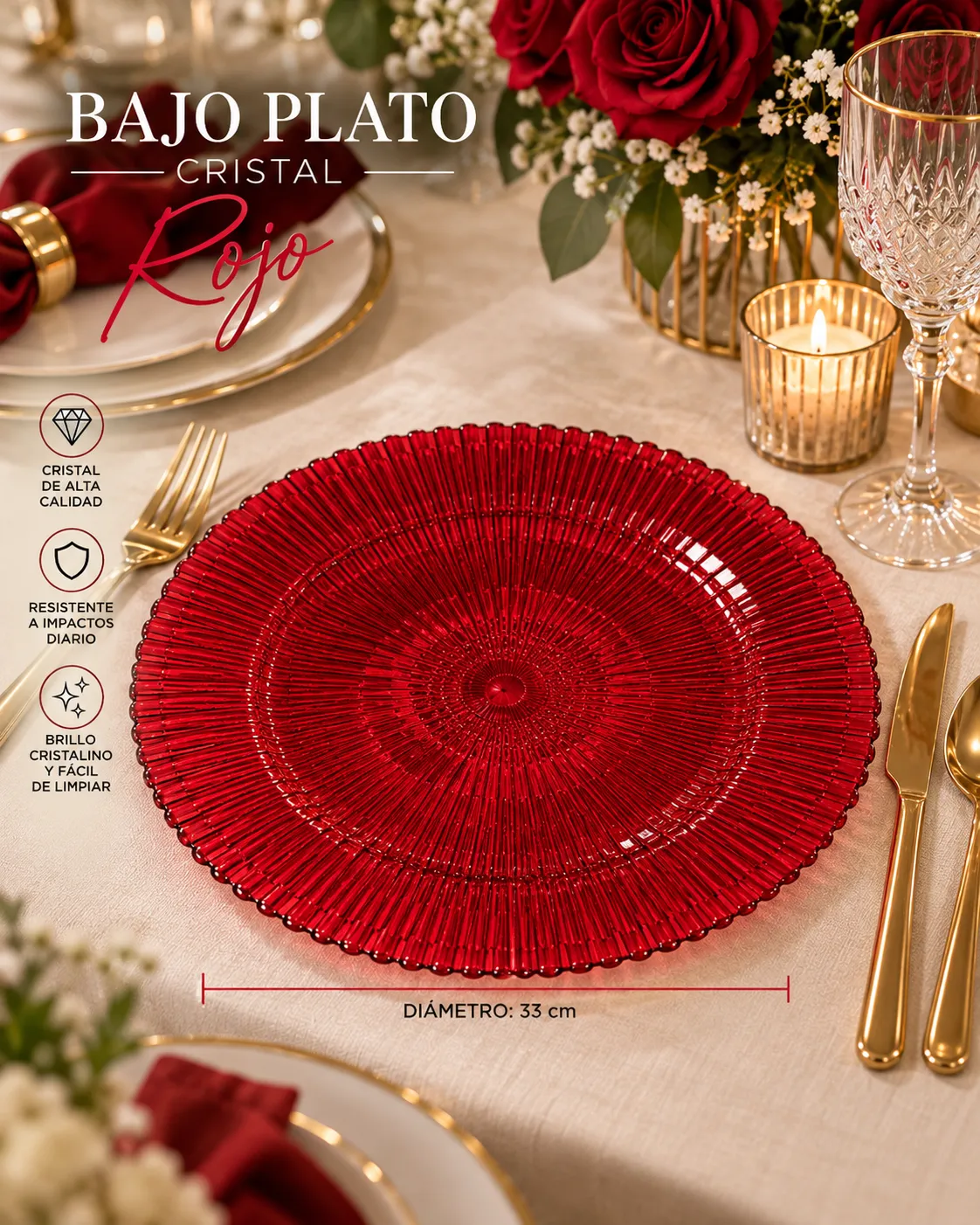 BAJO PLATO ROJO