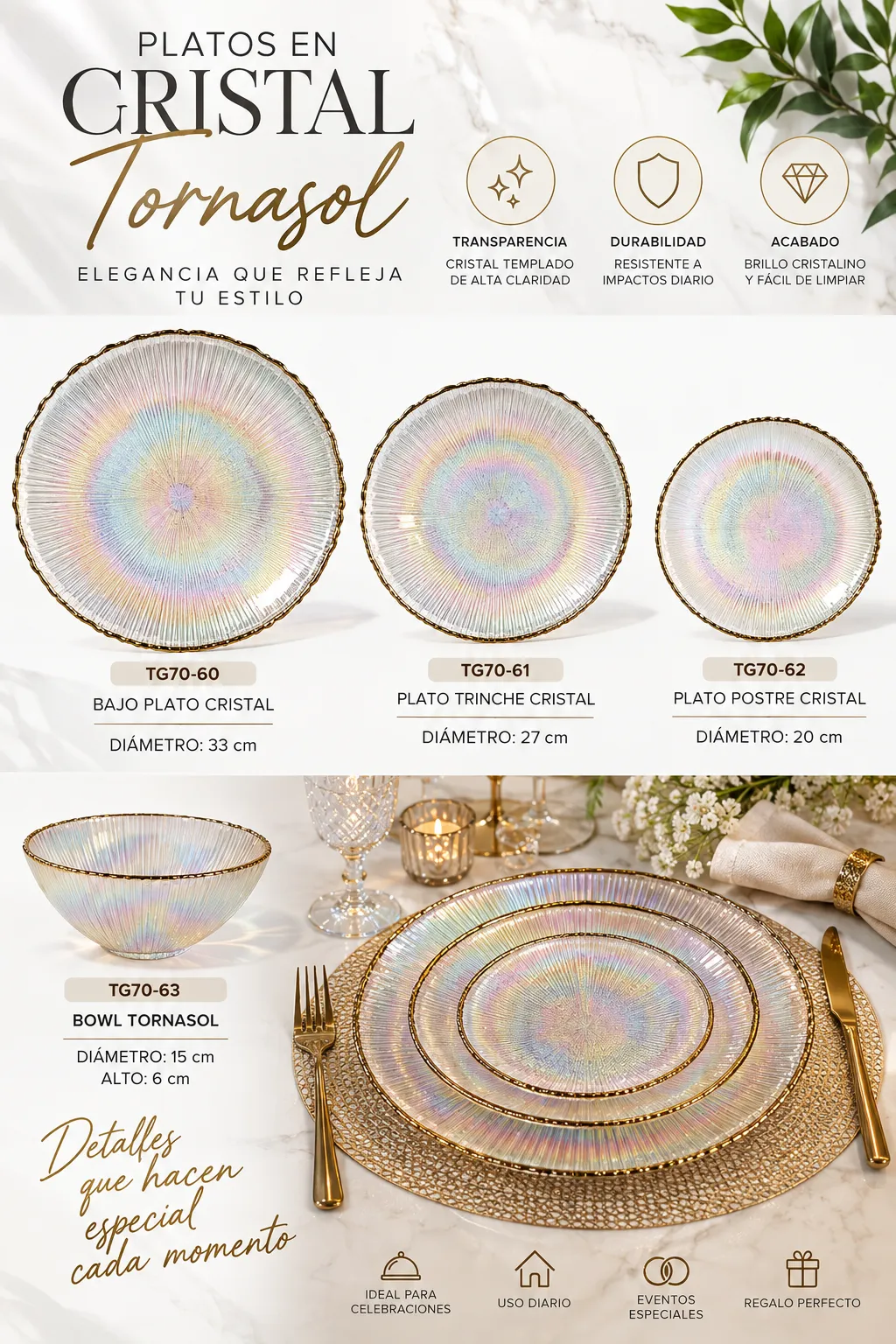 PLATOS CRISTAL TORNASOL - imagen 4